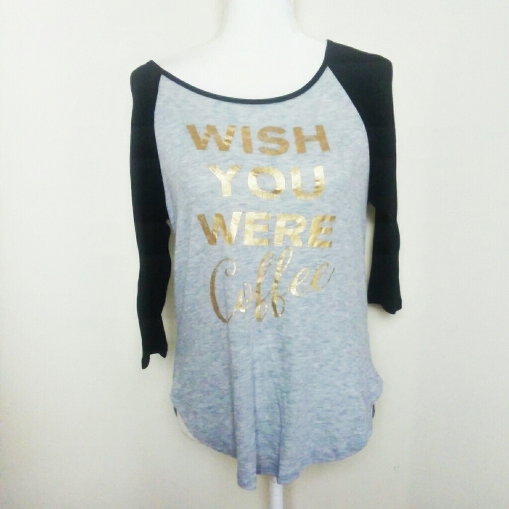 No Boundaries Gray & Gold Coffee Graphic Tee